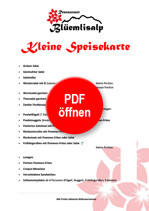 Kleine Speisekarte herunterladen